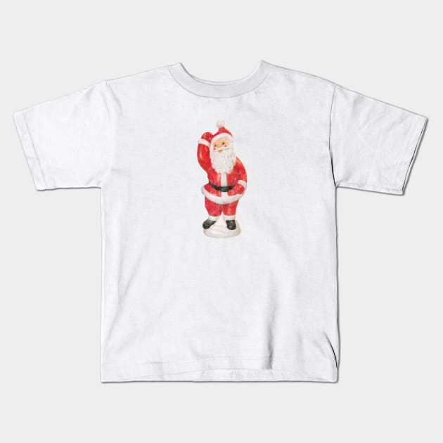 Retro Santa Claus Lawn Decoration - Distressed Kids T-Shirt by namelessshape